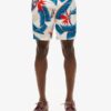 17-inch swim short with recycled Hawaiian print