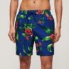 17-inch swim short with recycled Hawaiian print