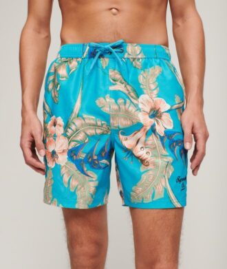 17-inch swim short with recycled Hawaiian print