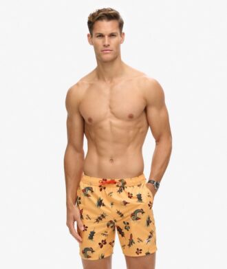 17-inch swim short with recycled Hawaiian print