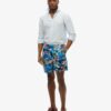 17-inch swim short with recycled Hawaiian print