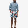 17-inch swim short with recycled Hawaiian print