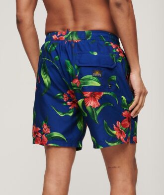17-inch swim short with recycled Hawaiian print