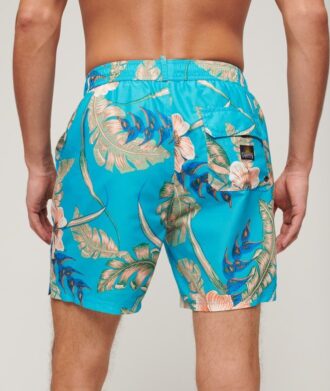 17-inch swim short with recycled Hawaiian print