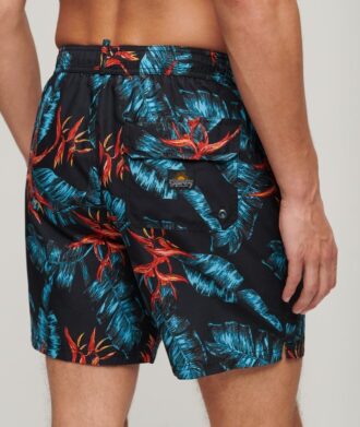 17-inch swim short with recycled Hawaiian print