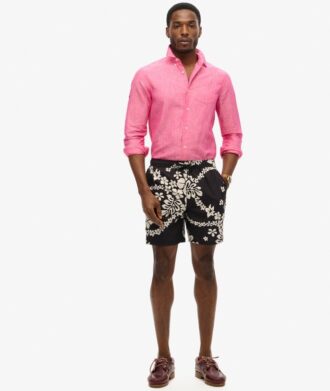 17-inch swim short with recycled Hawaiian print