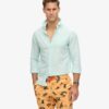 17-inch swim short with recycled Hawaiian print