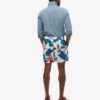17-inch swim short with recycled Hawaiian print