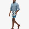 17-inch swim short with recycled Hawaiian print
