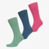 3-pack unisex Core Rib Crew-sokken van Organic Cotton
