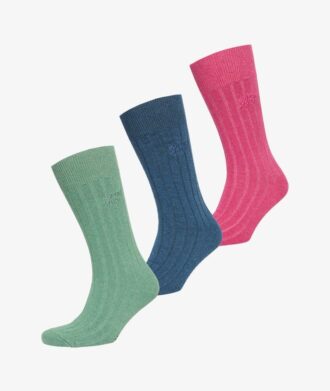 3-pack unisex Core Rib Crew-sokken van Organic Cotton