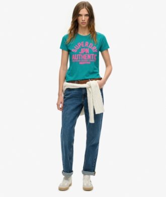 Aansluitend T-shirt met puffprint