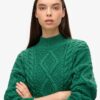 Aran-polo met kabelpatroon