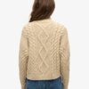 Aran-polo met kabelpatroon