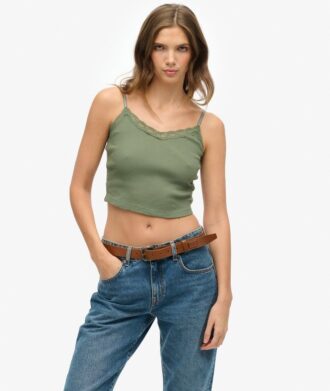 Athletic Essentials Cami-top met kanten rand
