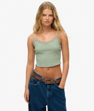 Athletic Essentials Cami-top met kanten rand