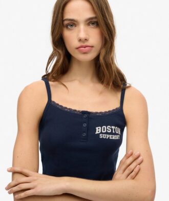 Athletic Essentials Cami-top met print en knoopsluiting
