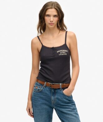 Athletic Essentials Cami-top met print en knoopsluiting