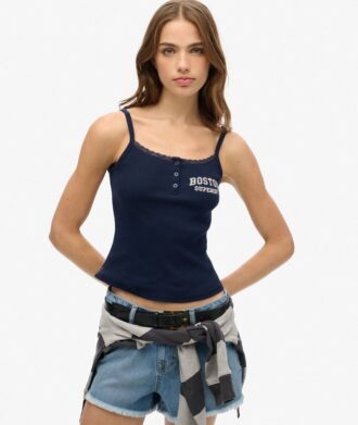 Athletic Essentials Cami-top met print en knoopsluiting