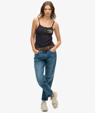 Athletic Essentials Cami-top met print en knoopsluiting