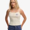 Athletic Essentials geborduurde cami-top met knoopjes