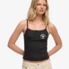 Athletic Essentials geborduurde cami-top met knoopjes