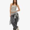 Athletic Essentials geborduurde cami-top met knoopjes