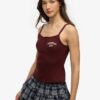 Athletic Essentials geborduurde cami-top met knoopjes