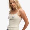 Athletic Essentials geborduurde cami-top met knoopjes