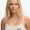 Athletic Essentials geborduurde cami-top met knoopjes