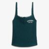 Athletic Essentials geborduurde cami-top met knoopjes