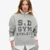 Athletic Essentials Loszittend kort sweatshirt met ronde hals