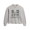 Athletic Essentials Loszittend kort sweatshirt met ronde hals