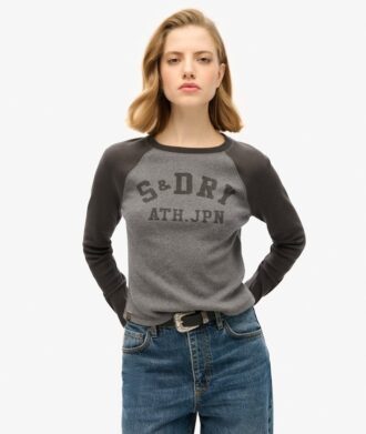 Athletic Essentials Rib Slim T-shirt met lange mouwen