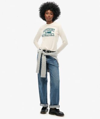 Athletic Essentials Ringer Slim T-shirt met lange mouwen