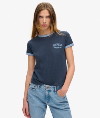 Athletic Essentials Ringer T-shirt met getailleerde pasvorm