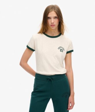 Athletic Essentials Ringer T-shirt met getailleerde pasvorm