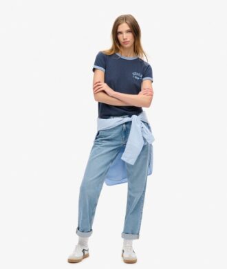 Athletic Essentials Ringer T-shirt met getailleerde pasvorm