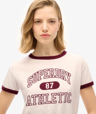 Athletic Essentials Ringer T-shirt met getailleerde pasvorm