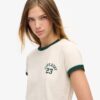Athletic Essentials Ringer T-shirt met getailleerde pasvorm