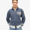 Athletic Essentials Sweatshirt met halve rits en applicatie