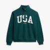Athletic Essentials Sweatshirt met halve rits en applicatie
