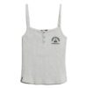 Athletic Essentials T-shirt met print en knoopjes