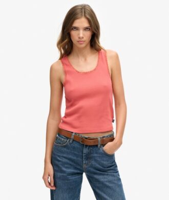 Athletic Essentials Vintage vest met kanten rand