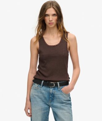 Athletic Essentials Vintage vest met kanten rand