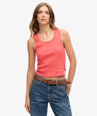 Athletic Essentials Vintage vest met kanten rand