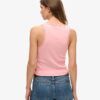 Athletic Essentials Vintage vest met kanten rand Athletic Essentials Vintage vest met kanten rand