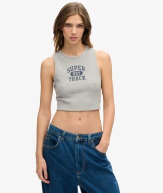 Athletic Essentials Waffle Cropped Tanktop