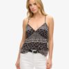 Bedrukte geweven cami-top Bedrukte geweven cami-top
