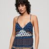 Bedrukte geweven cami-top
